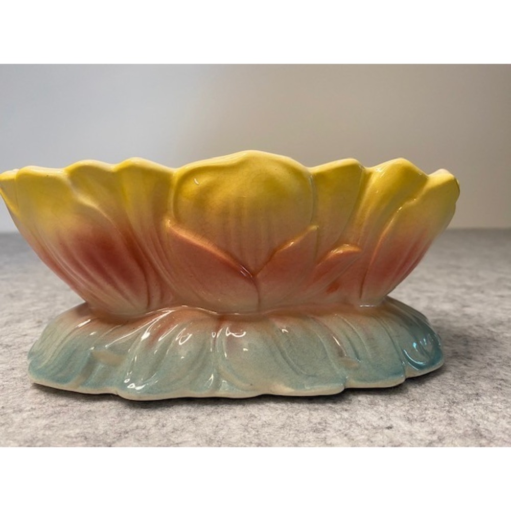 Royal Copley‎ Pottery Floral Tulip Bowl Planter ***VINTAGE